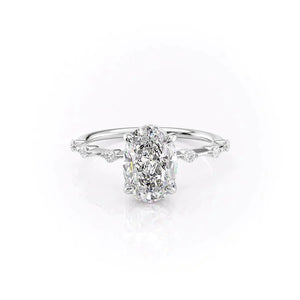The Penelope Set With A 1.5 Carat Oval Moissanite