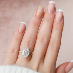 The Penelope Set With A 1.5 Carat Oval Lab Diamond