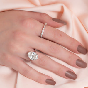 The Penelope Set With A 1.5 Carat Oval Lab Diamond
