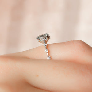 The Penelope Set With A 1.5 Carat Oval Lab Diamond