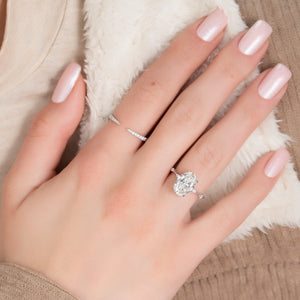 The Penelope Set With A 1.5 Carat Oval Lab Diamond