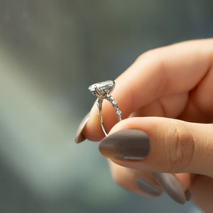 The Penelope Set With A 1.5 Carat Oval Lab Diamond