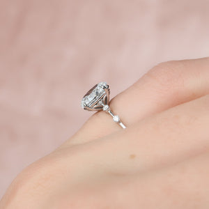 The Penelope Set With A 1.5 Carat Oval Lab Diamond