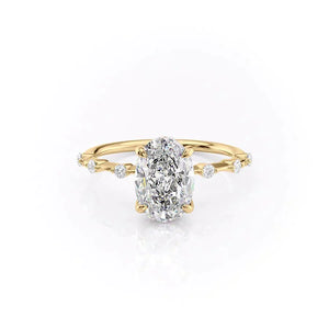 The Penelope Set With A 2.5 Carat Oval Lab Diamond