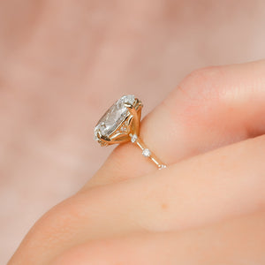 The Penelope Set With A 1 Carat Oval Lab Diamond