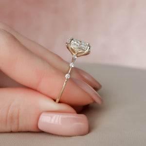 The Penelope Set With A 1 Carat Oval Lab Diamond