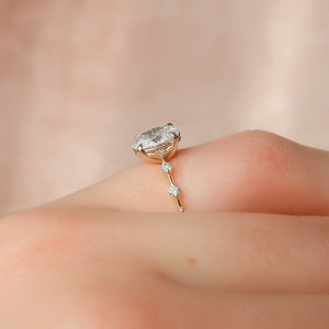 The Penelope Set With A 1 Carat Oval Lab Diamond