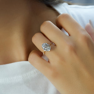 The Penelope Set With A 1 Carat Oval Lab Diamond