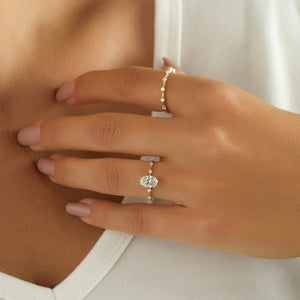 The Penelope Set With A 1 Carat Oval Lab Diamond