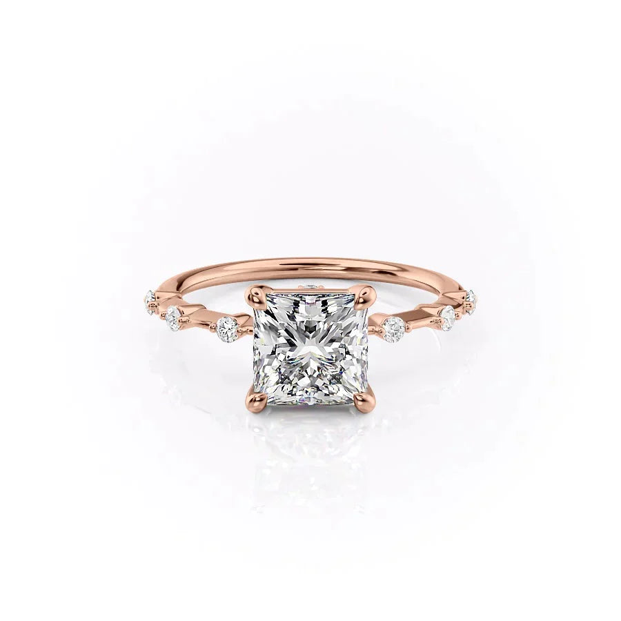 The Penelope Set With A 4.5 Carat Princess Moissanite