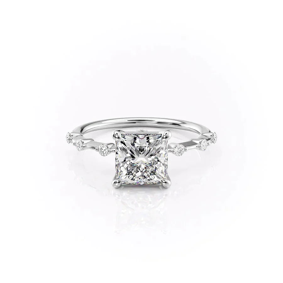 The Penelope Set With A 1.5 Carat Princess Moissanite