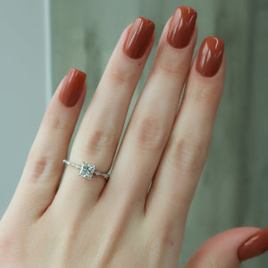 The Penelope Set With A 2.5 Carat Princess Lab Diamond