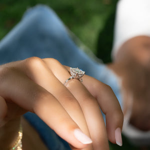 The Penelope Set With A 2.5 Carat Princess Lab Diamond