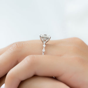 The Penelope Set With A 2.5 Carat Princess Lab Diamond