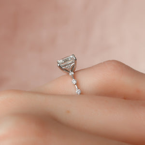 The Penelope Set With A 2.5 Carat Princess Lab Diamond