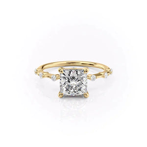The Penelope Set With A 1 Carat Princess Lab Diamond