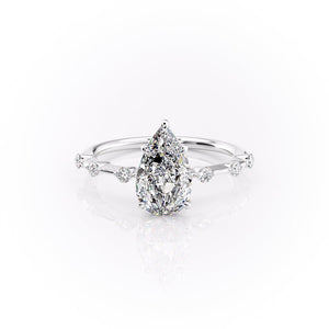 The Penelope Set With A 2.5 Carat Pear Moissanite