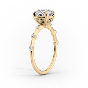 The Penelope Set With A 1 Carat Pear Lab Diamond