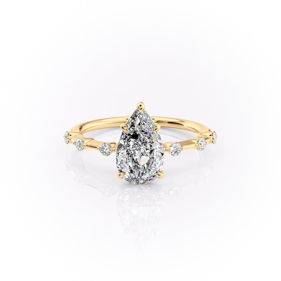The Penelope Set With A 1.5 Carat Pear Moissanite
