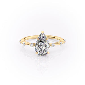 The Penelope Set With A 1.5 Carat Pear Moissanite