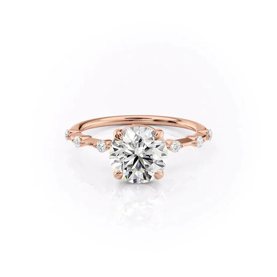 The Penelope Set With A 1 Carat Round Lab Diamond