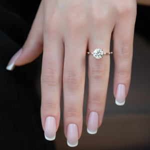 The Penelope Set With A 1.5 Carat Round Lab Diamond