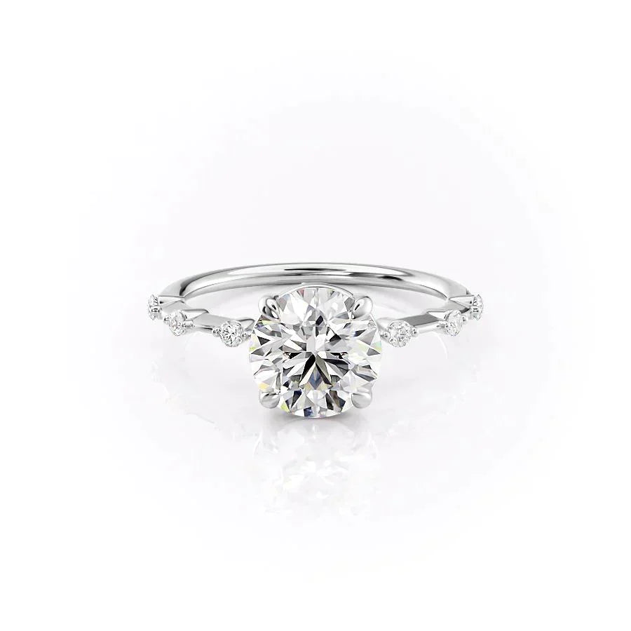The Penelope Set With A 2.5 Carat Round Moissanite