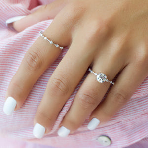 The Penelope Set With A 3.5 Carat Round Moissanite