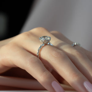 The Penelope Set With A 3.5 Carat Round Moissanite