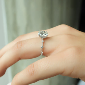 The Penelope Set With A 3.5 Carat Round Moissanite
