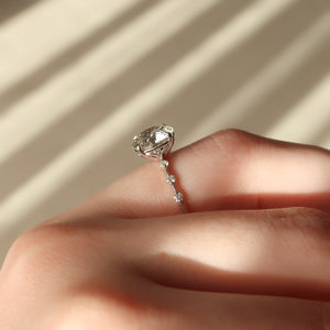 The Penelope Set With A 3.5 Carat Round Moissanite