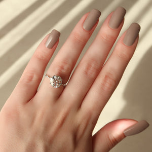 The Penelope Set With A 3.5 Carat Round Moissanite