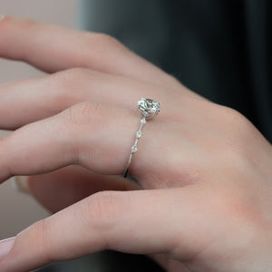 The Penelope Set With A 3.5 Carat Round Moissanite