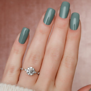 The Penelope Set With A 3.5 Carat Round Moissanite