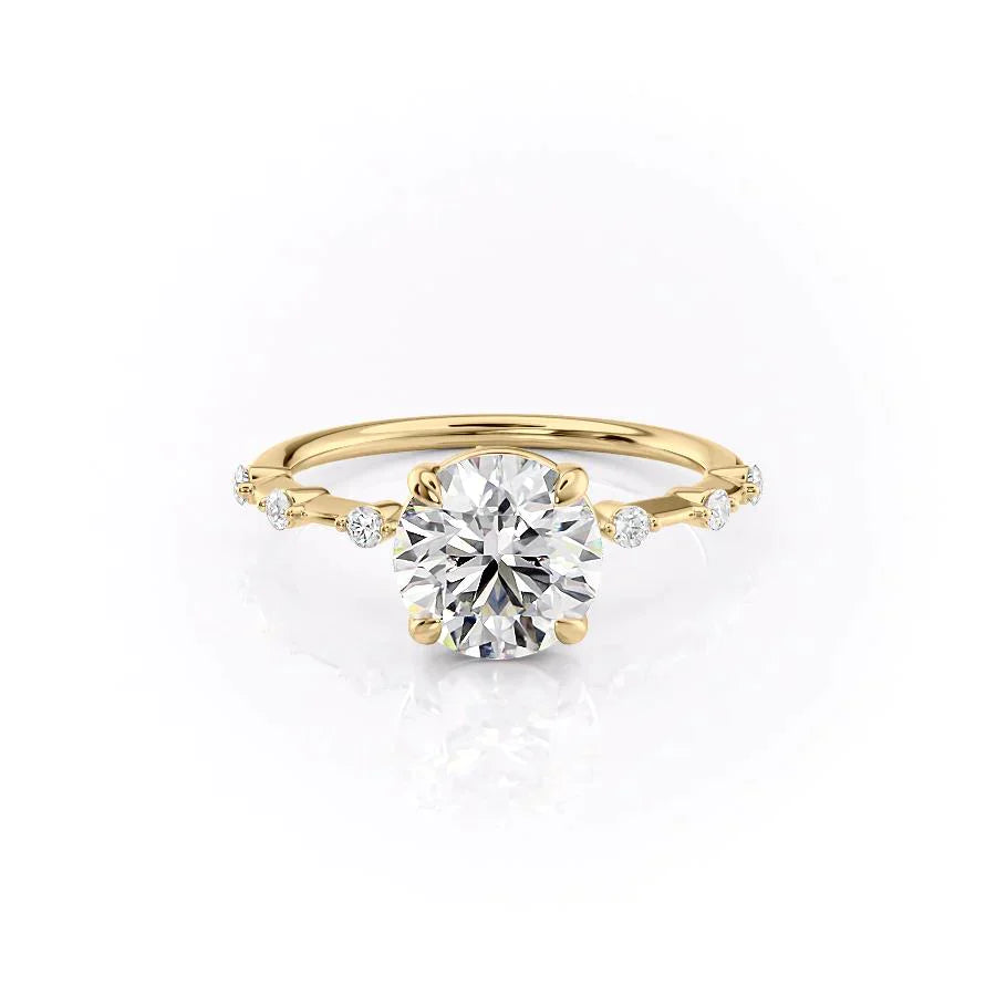 The Penelope Set With A 3.5 Carat Round Moissanite