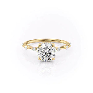 The Penelope Set With A 2.5 Carat Round Lab Diamond