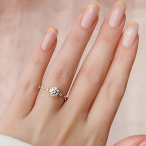 The Penelope Set With A 3.5 Carat Round Moissanite
