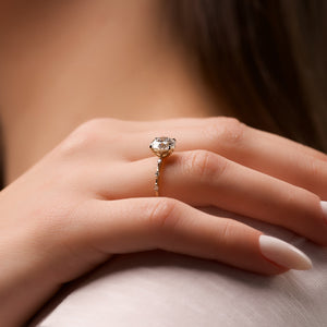 The Penelope Set With A 3.5 Carat Round Moissanite