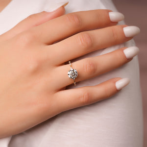 The Penelope Set With A 3.5 Carat Round Moissanite