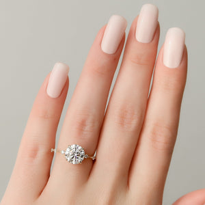 The Penelope Set With A 3.5 Carat Round Moissanite