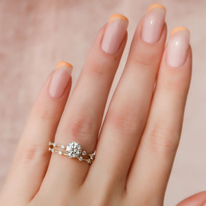 The Penelope Set With A 3.5 Carat Round Moissanite