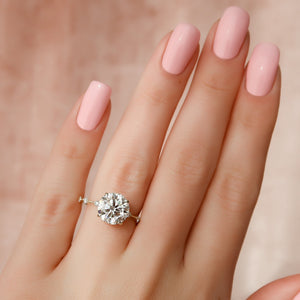 The Penelope Set With A 3.5 Carat Round Moissanite