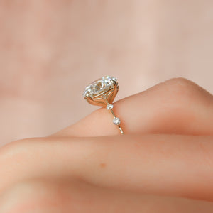 The Penelope Set With A 3.5 Carat Round Moissanite