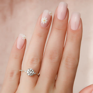 The Penelope Set With A 3.5 Carat Round Moissanite