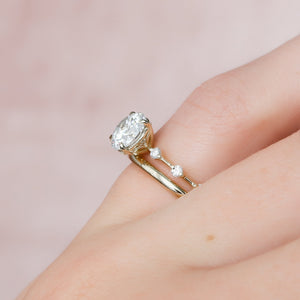 The Penelope Set With A 3.5 Carat Round Moissanite