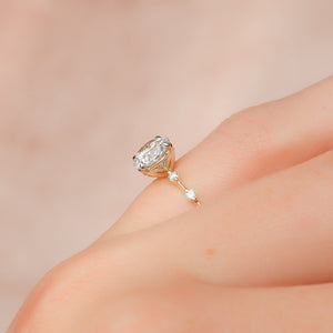 The Penelope Set With A 3.5 Carat Round Moissanite