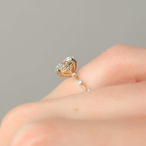 The Penelope Set With A 3.5 Carat Round Moissanite