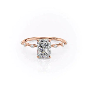 The Penelope Set With A 2.5 Carat Radiant Lab Diamond