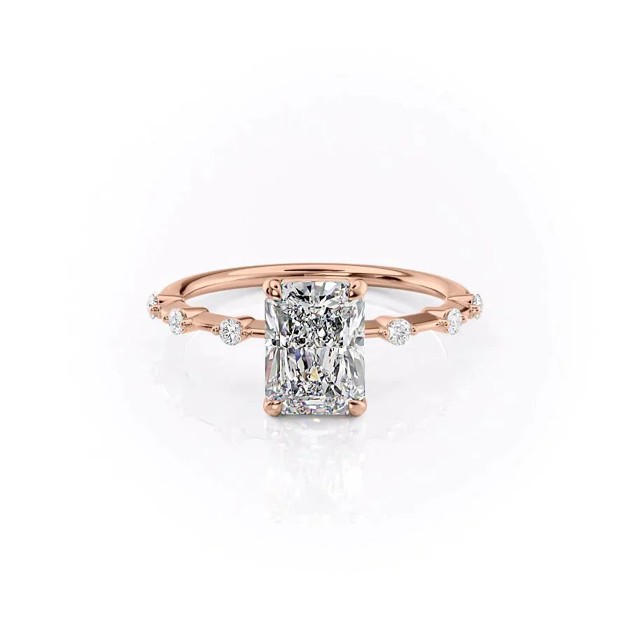 The Penelope Set With A 1.5 Carat Radiant Moissanite