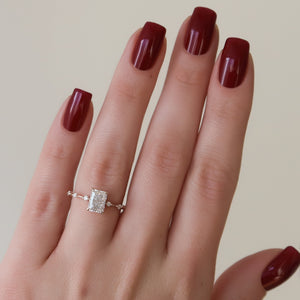 The Penelope Set With A 2 Carat Radiant Lab Diamond